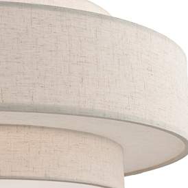 Image5 of Monroe 24" Wide Antique Brass Triple Drum Pendant Light more views