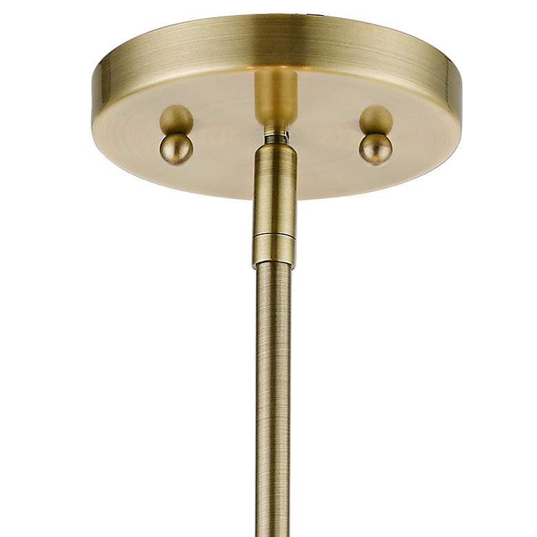 Image 7 Monroe 24" Wide Antique Brass Triple Drum Pendant Light more views