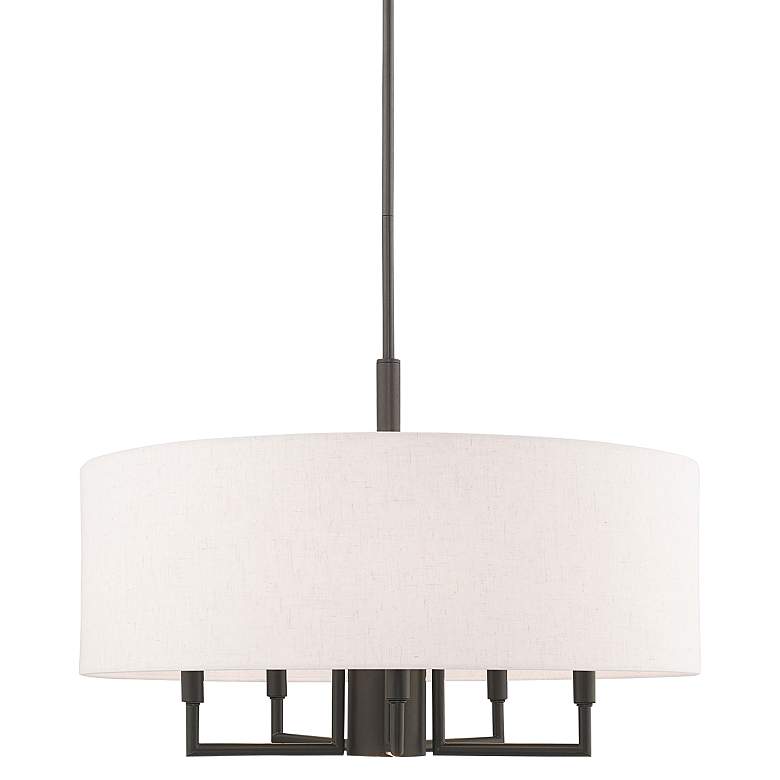 Image 3 Monroe 24" Wide English Bronze 6-Light Pendant