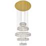 Monroe 25 1/2" Wide Gold and Crystal 5-Tier LED Chandelier