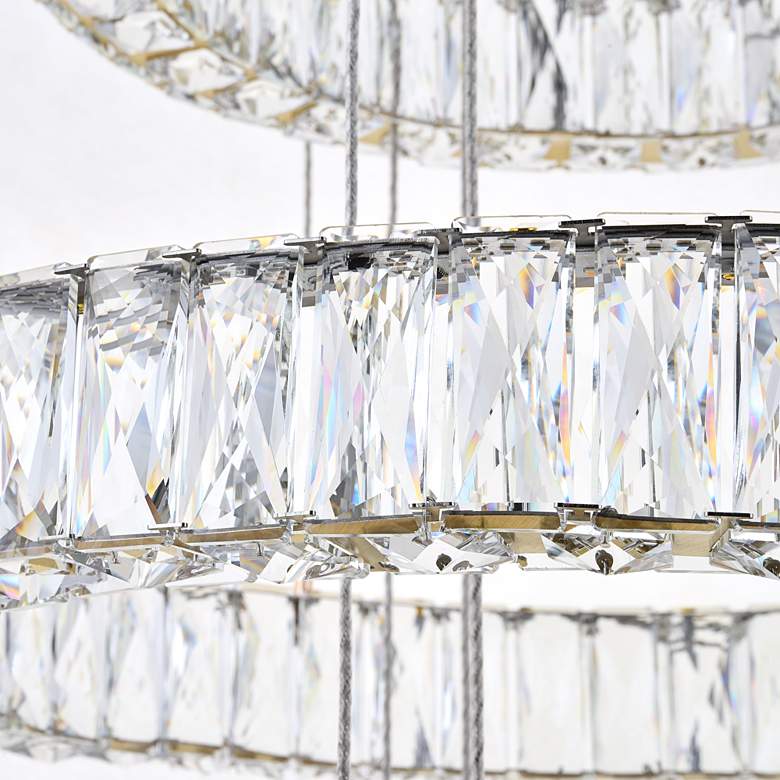 Image 4 Monroe 25 1/2" Wide Gold and Crystal 5-Tier LED Chandelier more views