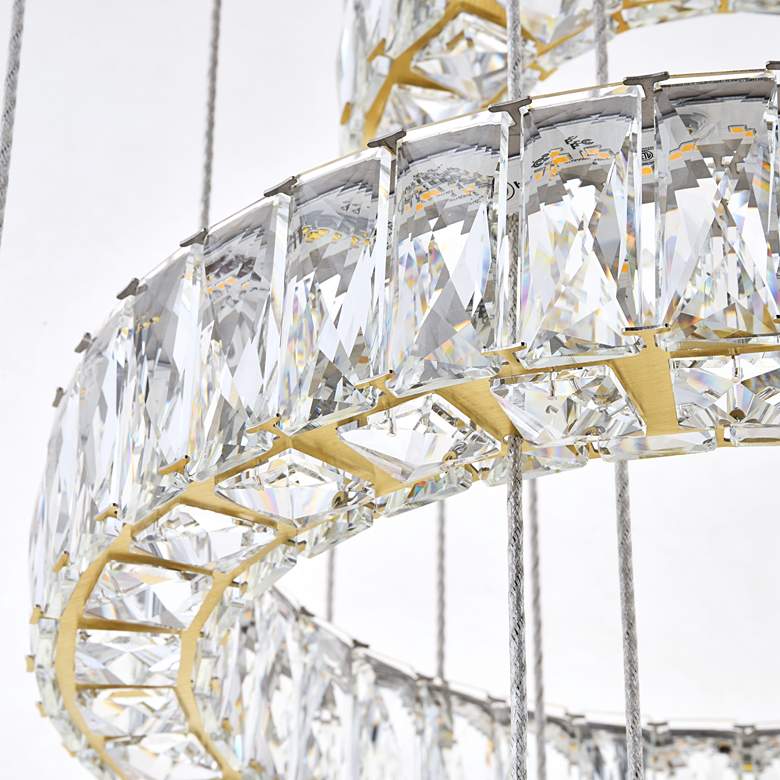 Image 5 Monroe 25 1/2" Wide Gold and Crystal 5-Tier LED Chandelier more views