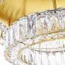 Monroe 25 1/2"W Gold and Crystal 2-Tier LED Ceiling Light
