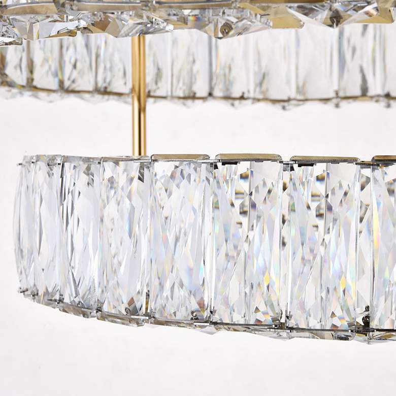 Image 6 Monroe 25 1/2"W Gold and Crystal 2-Tier LED Ceiling Light more views