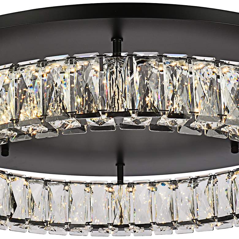 Image 3 Monroe 26" Wide Black Crystal LED Ceiling Light more views