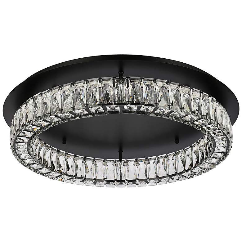 Image 4 Monroe 26" Wide Black Crystal LED Ceiling Light more views