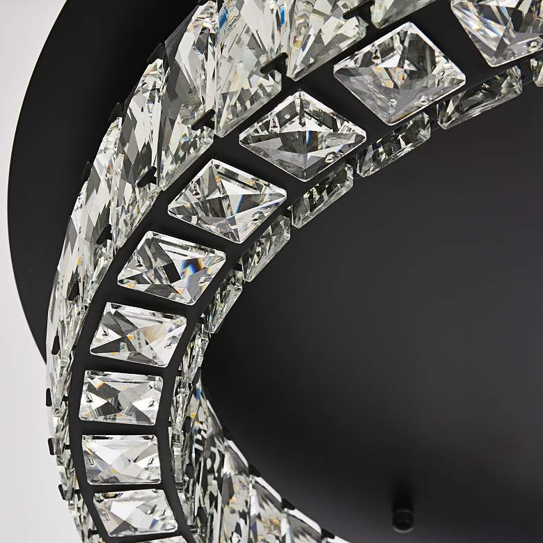 Image 5 Monroe 26" Wide Black Crystal LED Ceiling Light more views