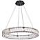 Monroe 26" Wide Black Crystal LED Ring Pendant Light