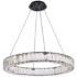 Monroe 26" Wide Black Crystal LED Ring Pendant Light