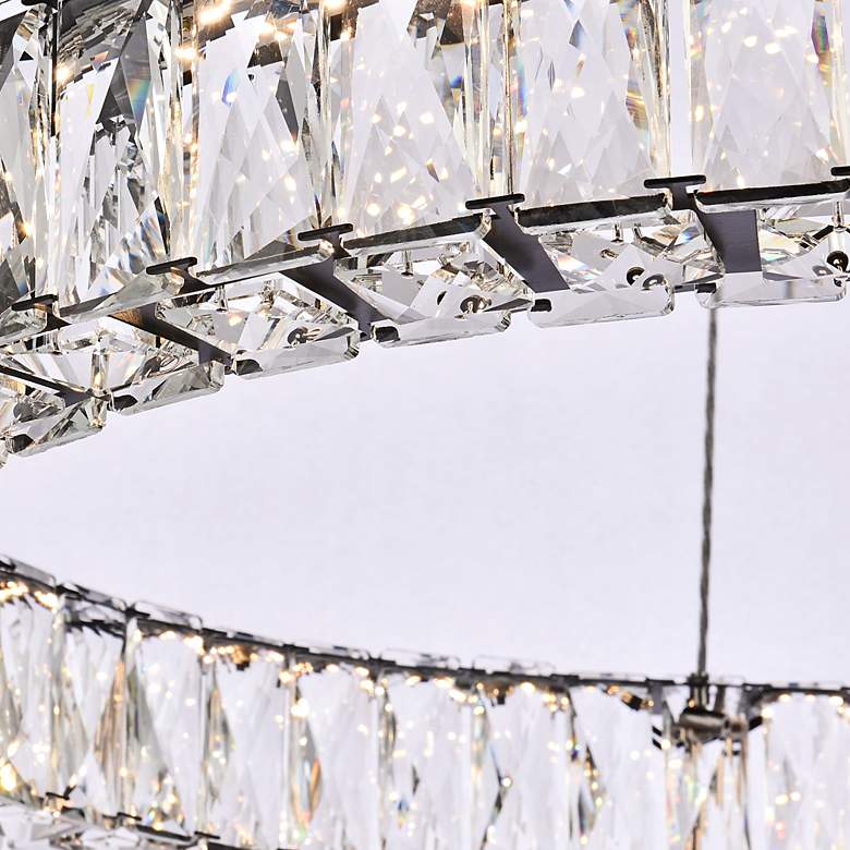 Image 4 Monroe 26" Wide Black Crystal LED Ring Pendant Light more views