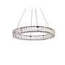 4_Monroe 26" Wide Black Crystal LED Ring Pendant Light more views