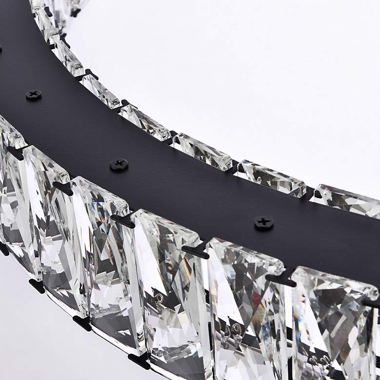 Image 5 Monroe 26" Wide Black Crystal LED Ring Pendant Light more views