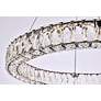 5_Monroe 26" Wide Black Crystal LED Ring Pendant Light more views