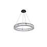 Monroe 26" Wide Black Crystal LED Ring Pendant Light
