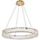 Monroe 26" Wide Gold and Crystal LED Pendant Light