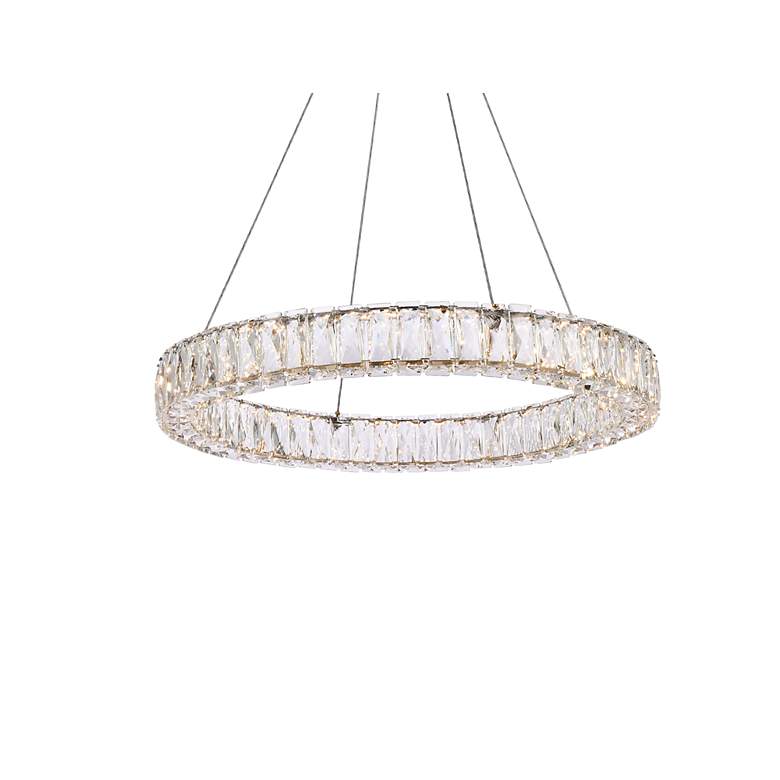 Image 4 Monroe 26" Wide Gold and Crystal LED Pendant Light more views