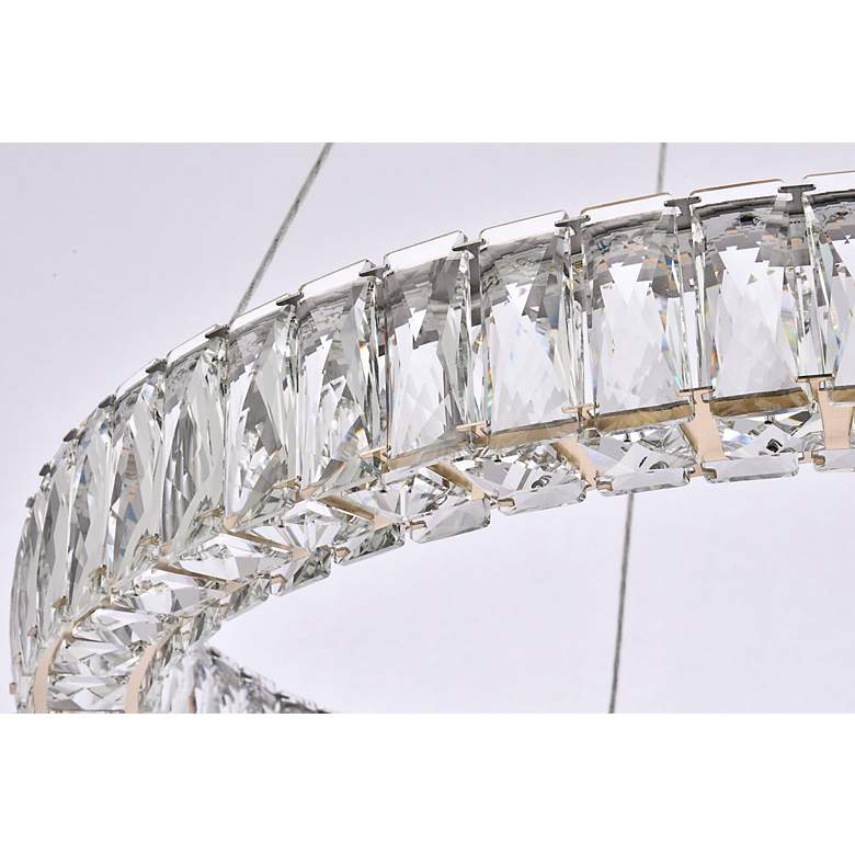 Image 6 Monroe 26" Wide Gold and Crystal LED Pendant Light more views