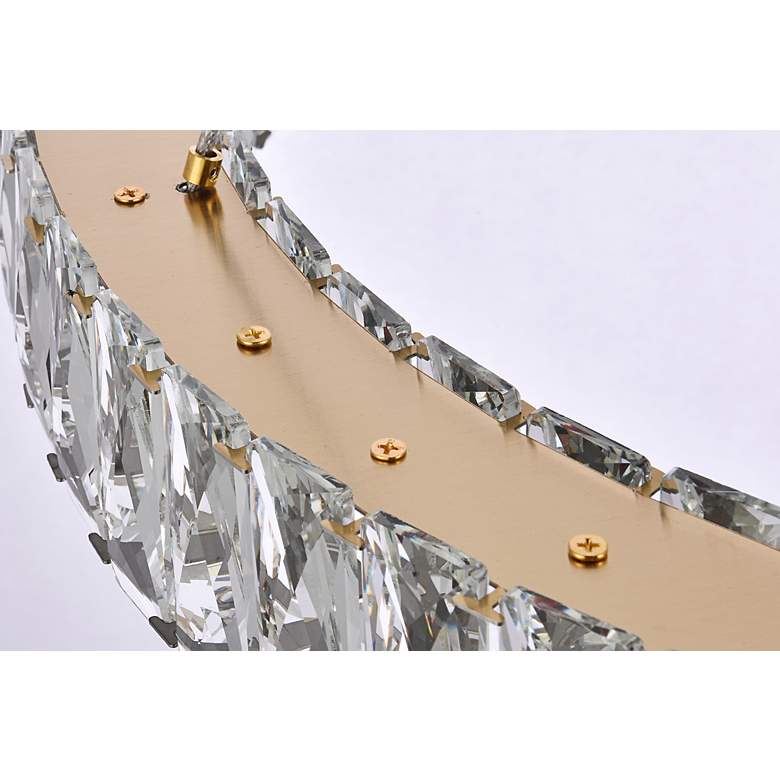 Image 7 Monroe 26" Wide Gold and Crystal LED Pendant Light more views