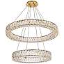 2_Monroe 27 1/2" Wide Gold and Crystal 2-Ring LED Chandelier