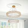1_Monroe 27 1/2" Wide Gold and Crystal 2-Ring LED Chandelier