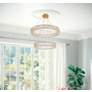 3_Monroe 27 1/2" Wide Gold and Crystal 2-Ring LED Chandelier more views