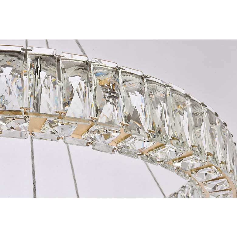 Image 6 Monroe 27 1/2" Wide Gold and Crystal 2-Ring LED Chandelier more views
