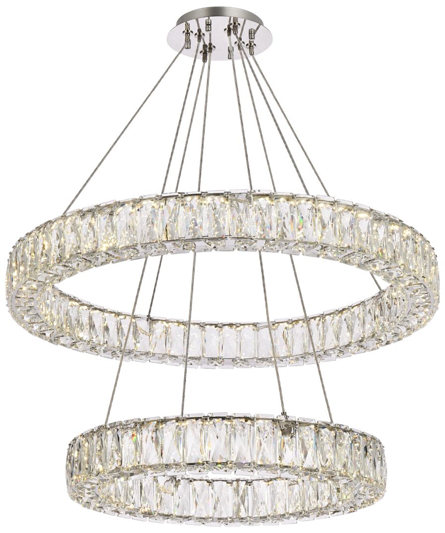 Monroe 28" Chandelier in Chrome