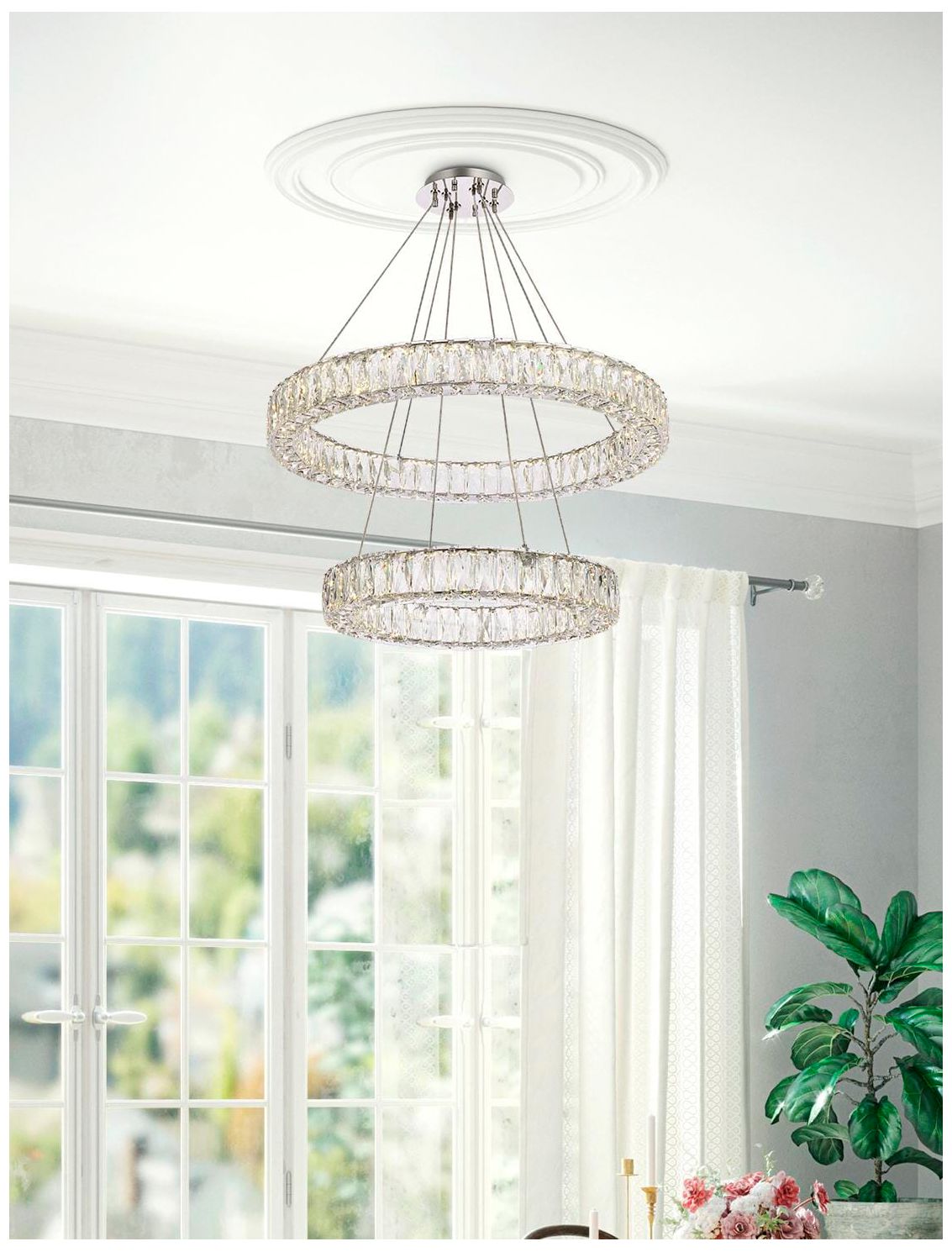 Image 2 Monroe 28" Chandelier in Chrome more views