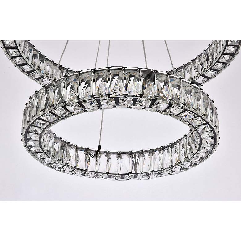 Image 5 Monroe 28" Led Double Ring Chandelier In Black more views