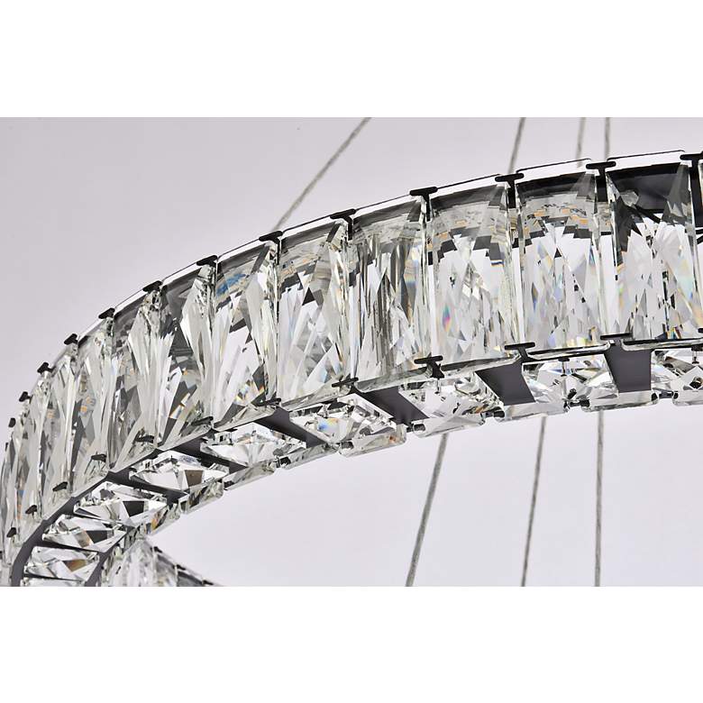 Image 6 Monroe 28" Led Double Ring Chandelier In Black more views