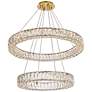 Monroe 28" Led Double Ring Chandelier In Gold