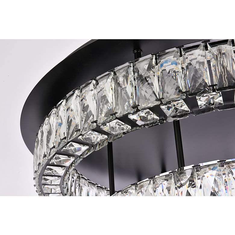 Image 4 Monroe 30 inch Led Double Flush Mount In Black more views