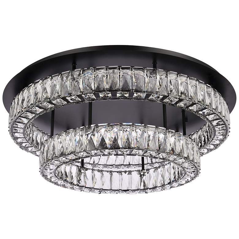Image 6 Monroe 30 inch Led Double Flush Mount In Black more views