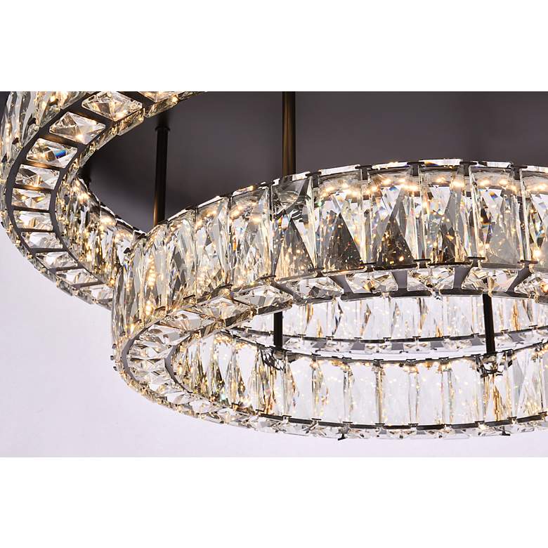 Image 7 Monroe 30 inch Led Double Flush Mount In Black more views