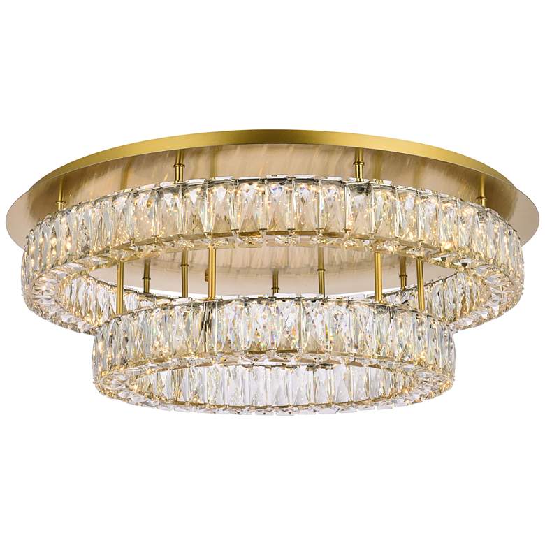 Image 1 Monroe 30 inch Led Double Flush Mount In Gold