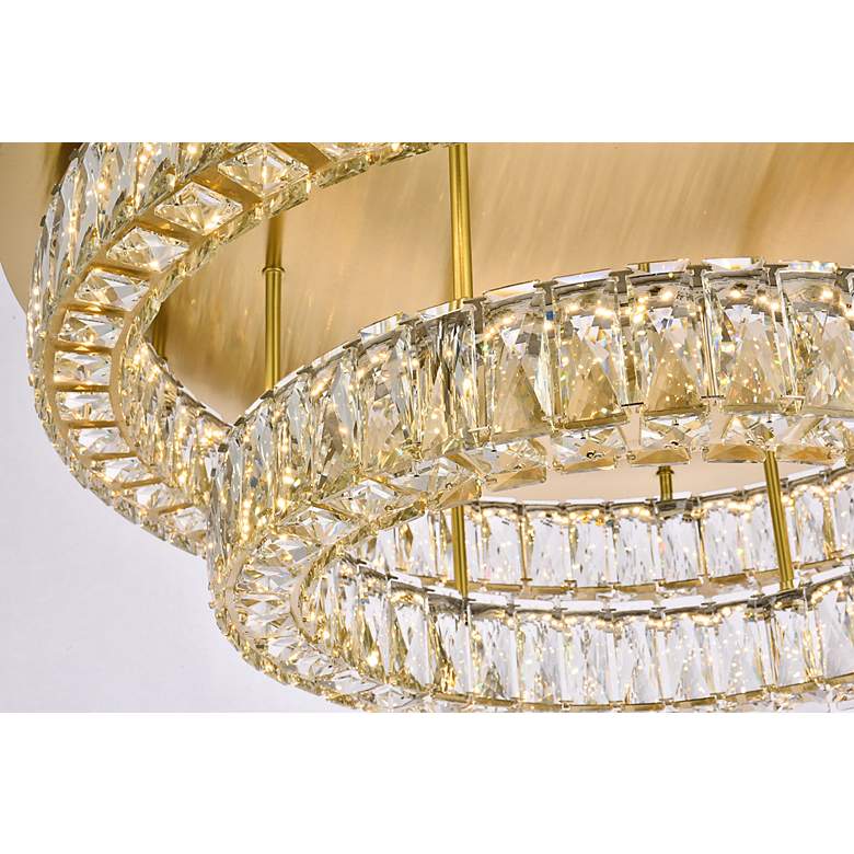 Image 5 Monroe 30" Led Double Flush Mount In Gold more views