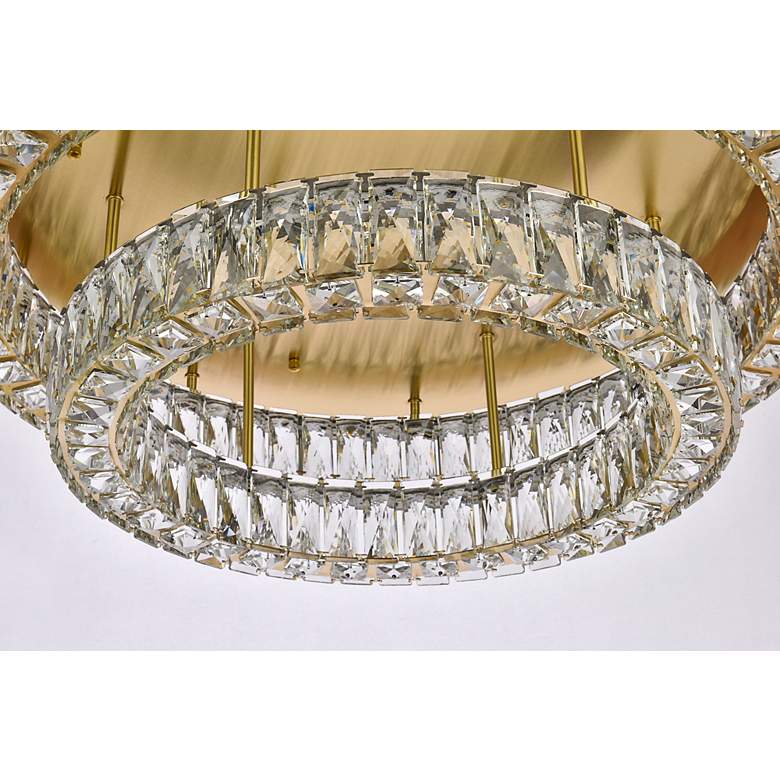 Image 6 Monroe 30" Led Double Flush Mount In Gold more views