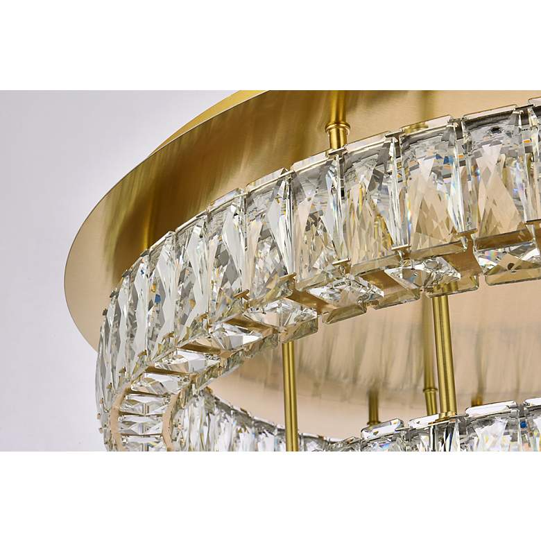 Image 7 Monroe 30" Led Double Flush Mount In Gold more views