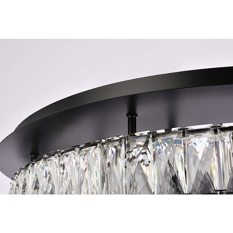 Image 5 Monroe 30" Wide Black Crystal LED 2-Tier Ceiling Light more views