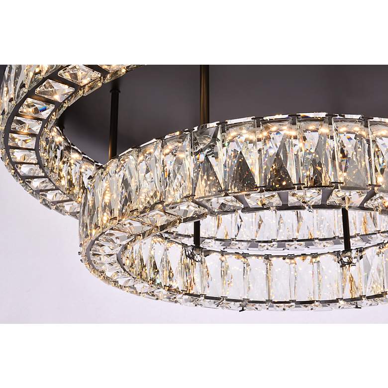 Image 7 Monroe 30" Wide Black Crystal LED 2-Tier Ceiling Light more views