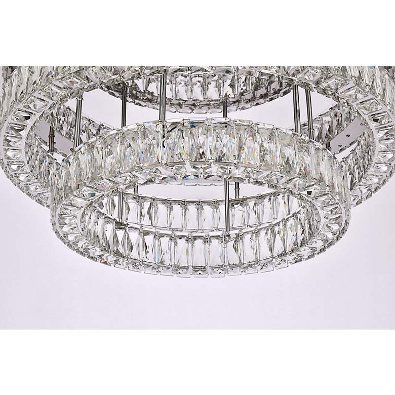 Image 5 Monroe 30" Wide Chrome Crystal LED 2-Tier Ceiling Light more views