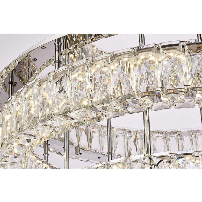Image 6 Monroe 30" Wide Chrome Crystal LED 2-Tier Ceiling Light more views