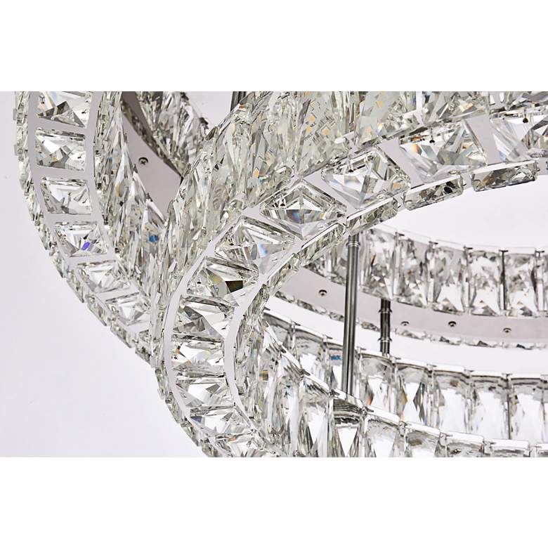 Image 7 Monroe 30" Wide Chrome Crystal LED 2-Tier Ceiling Light more views
