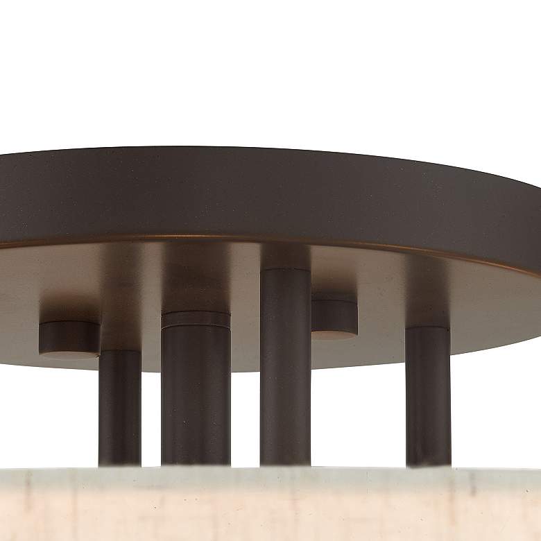 Image 6 Monroe 30" Wide English Bronze Drum Ceiling Light more views
