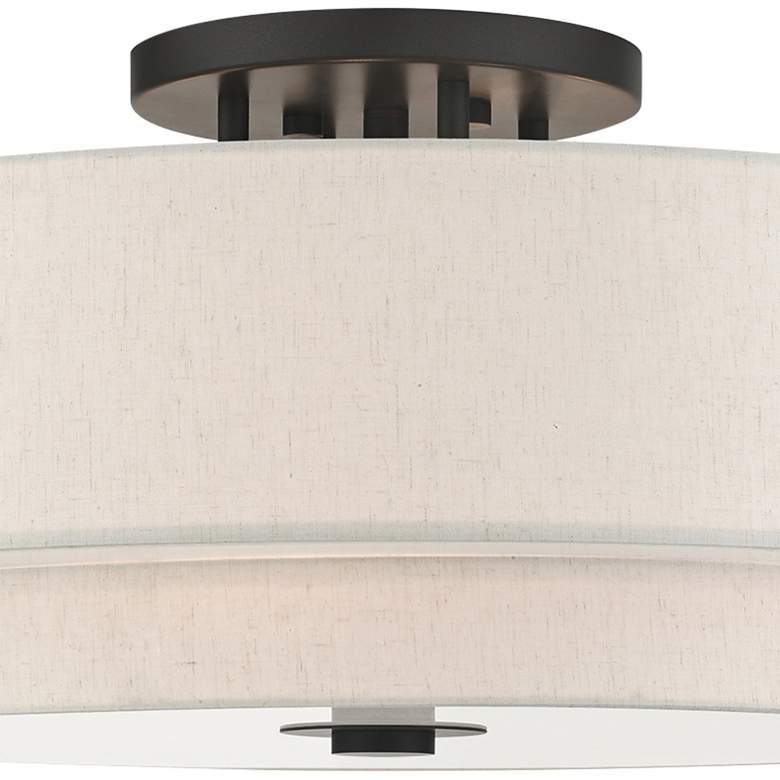 Image 4 Monroe 30" Wide English Bronze Drum Ceiling Light more views