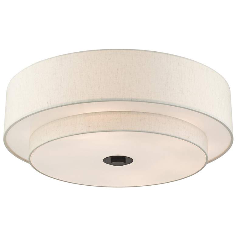 Image 7 Monroe 30" Wide English Bronze Drum Ceiling Light more views