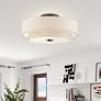 Monroe 30" Wide English Bronze Drum Ceiling Light in scene