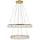 Monroe 31 1/2" Wide Gold and Crystal 2-Tier LED Chandelier
