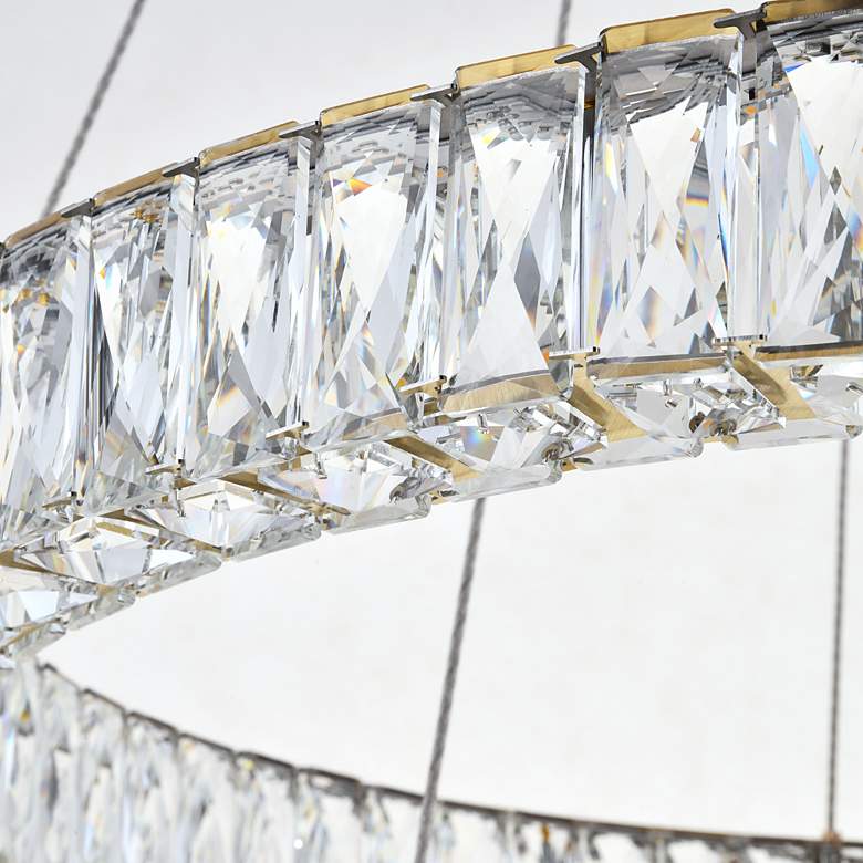 Image 4 Monroe 31 1/2" Wide Gold and Crystal 2-Tier LED Chandelier more views