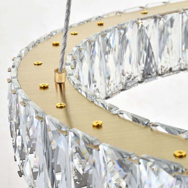 Image 5 Monroe 31 1/2" Wide Gold and Crystal 2-Tier LED Chandelier more views